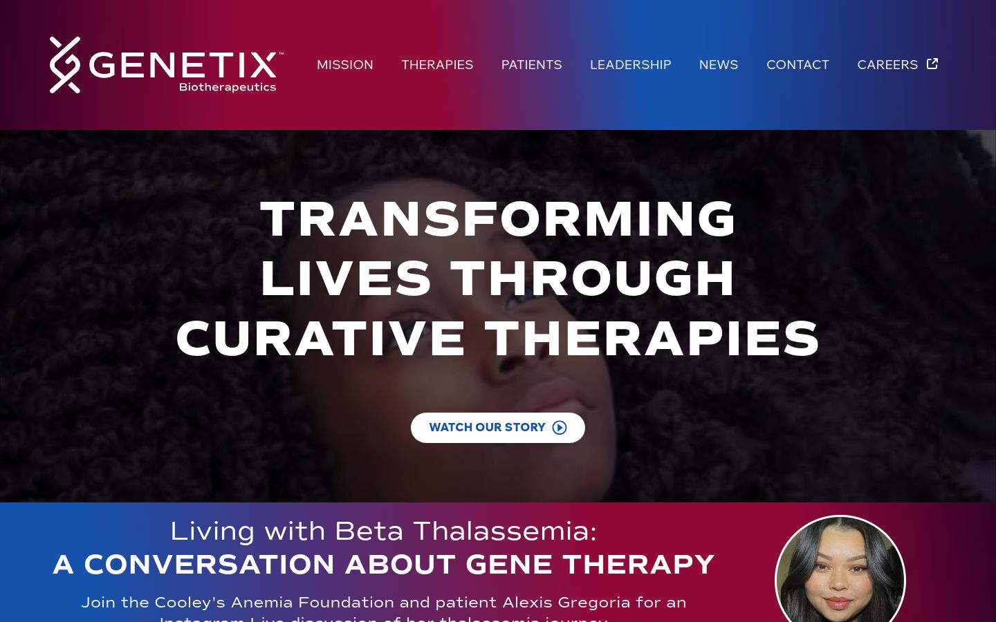Bluebird Bio gene therapy website