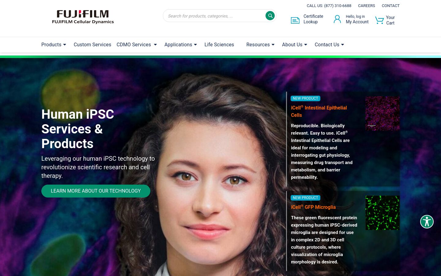 Fujifilm Cellular Dynamics iPSC website