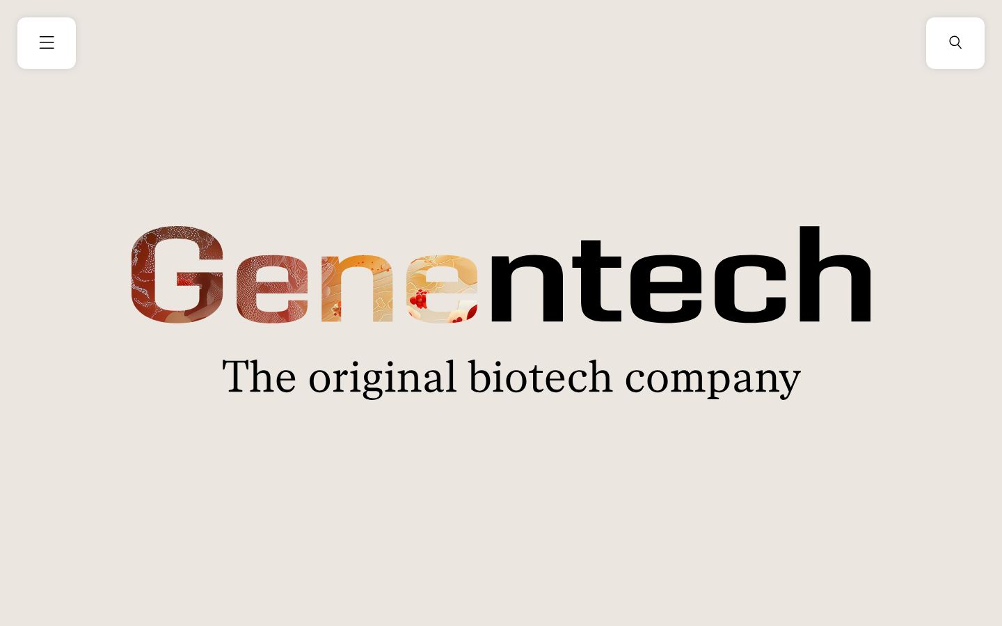 Genentech illustration-led biotech website