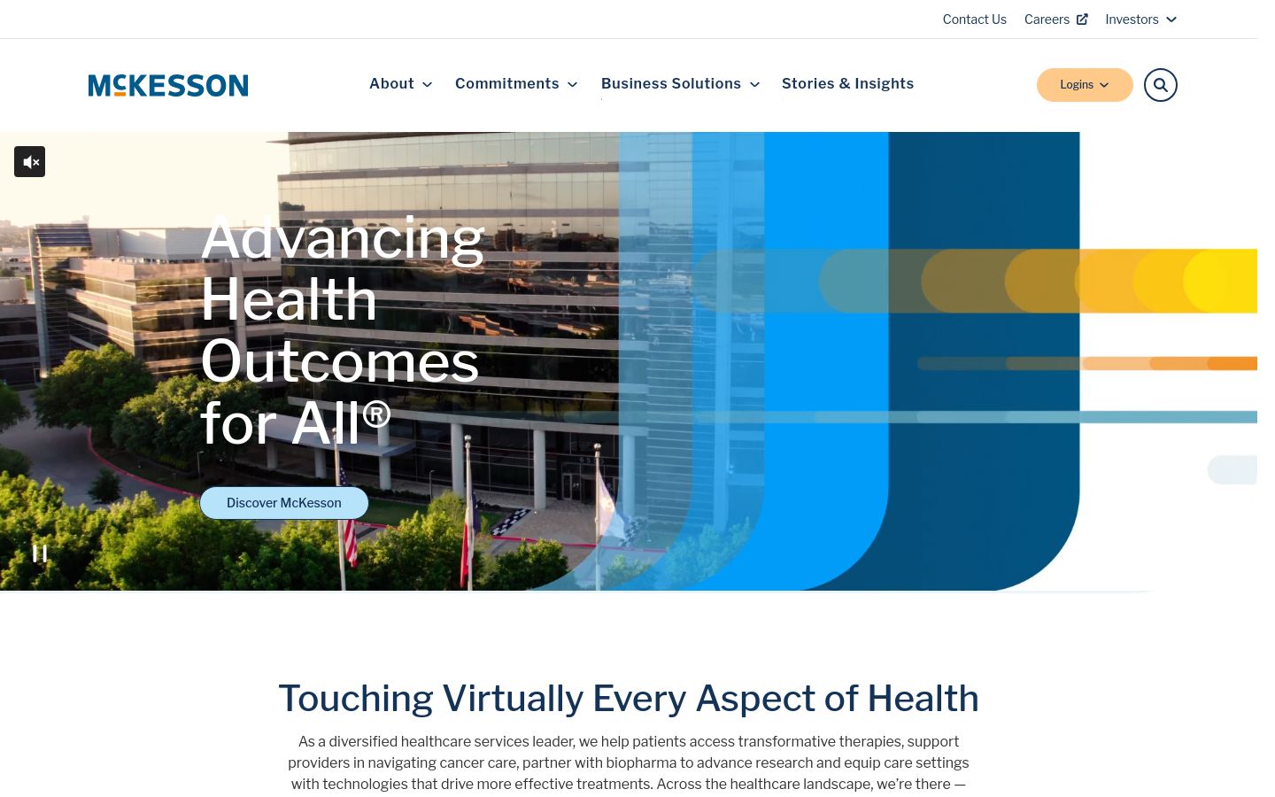 McKesson healthcare distribution website