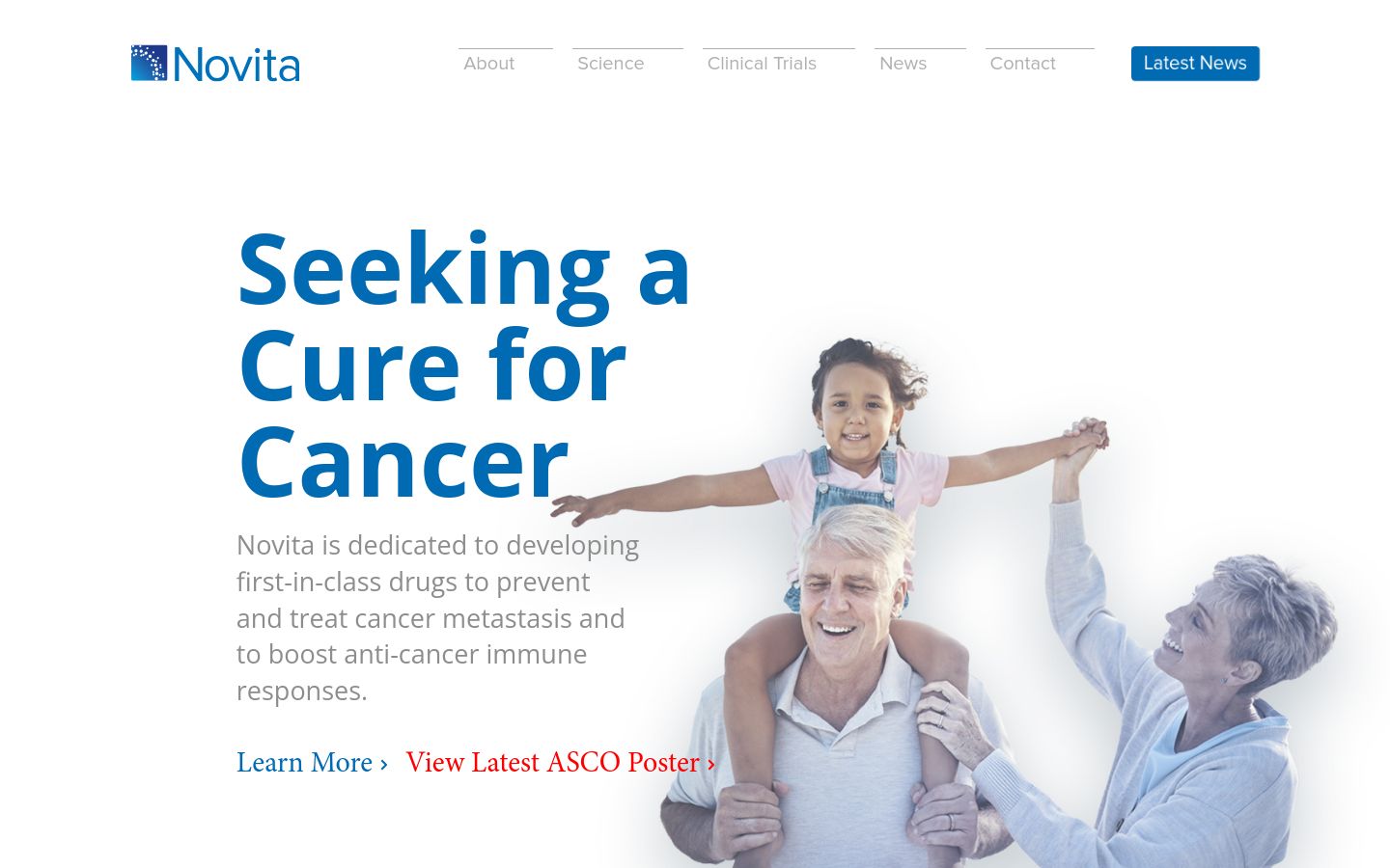 Novita Pharmaceuticals oncology website