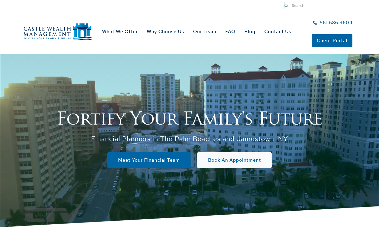 Castle Wealth Management homepage
