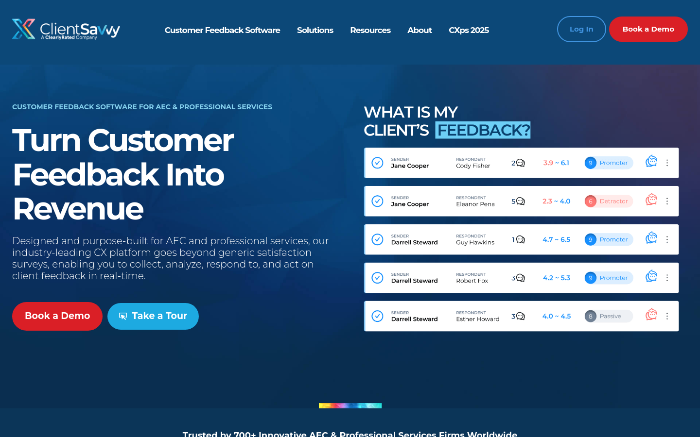 Client Savvy homepage