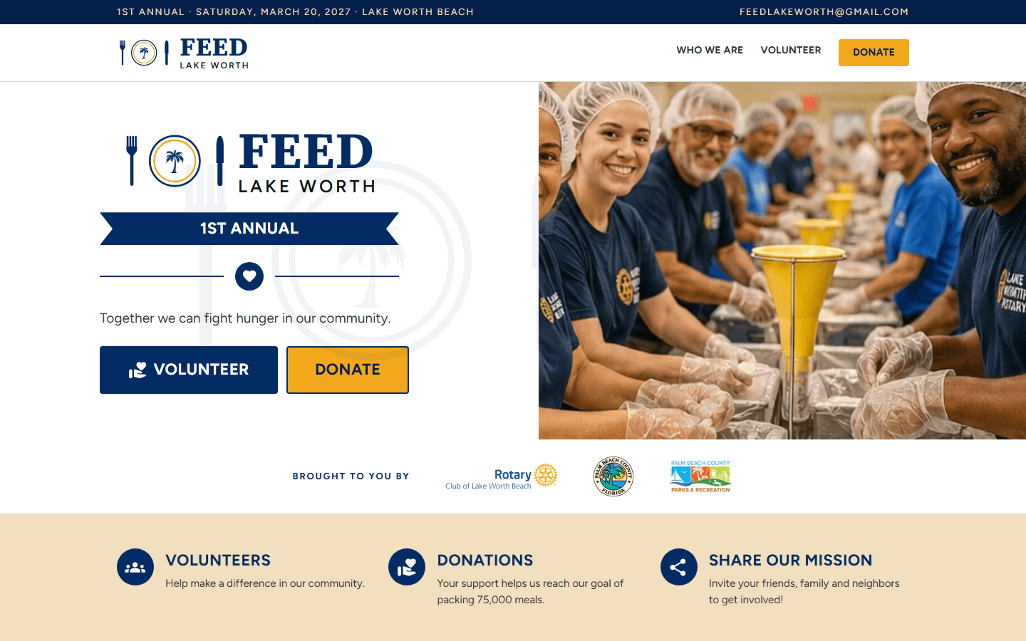 Feed Lake Worth homepage built by Digital Elevator