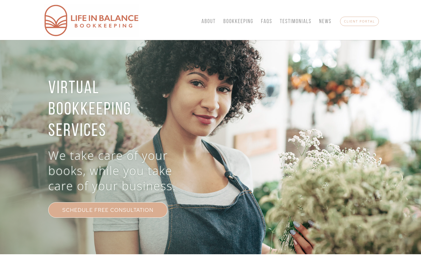 Life in Balance Bookkeeping homepage