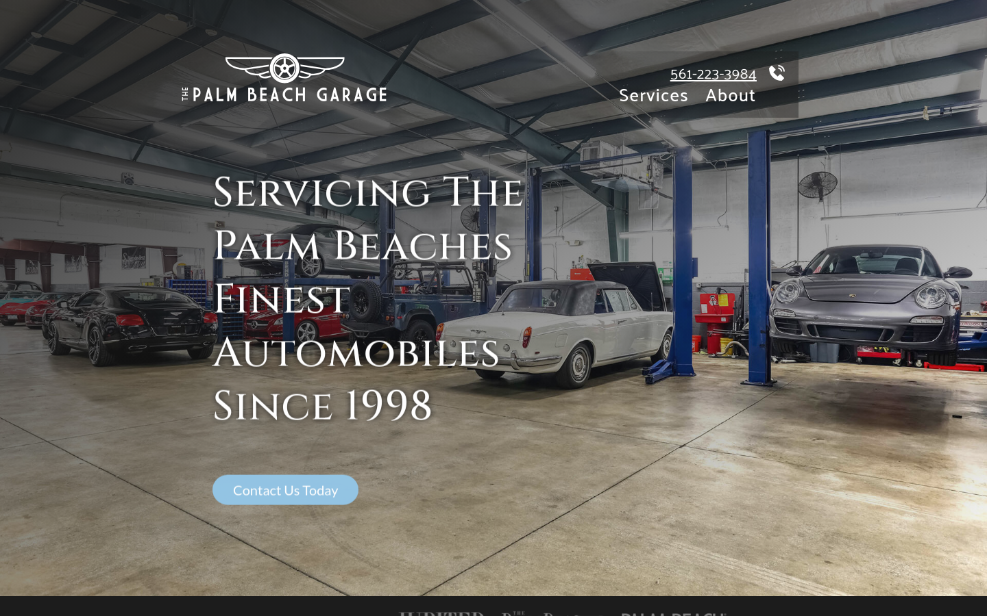 The Palm Beach Garage homepage