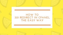 301 Redirect cPanel