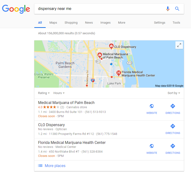 Local SEO for dispensaries